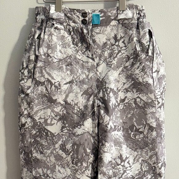 32 Degrees Weatherproof Girl's Winter Ski/Snow Pants, Grey Camouflage, M (10-12) - Picture 3 of 12